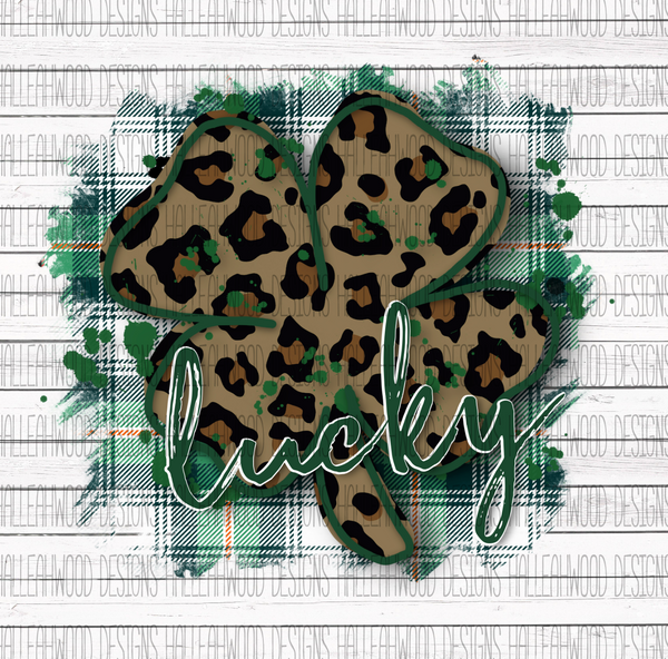 St. Patrick's Day- Lucky Leopard Clover