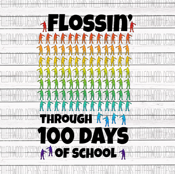 Flossing through 100 days of school- Fortnite Inspired