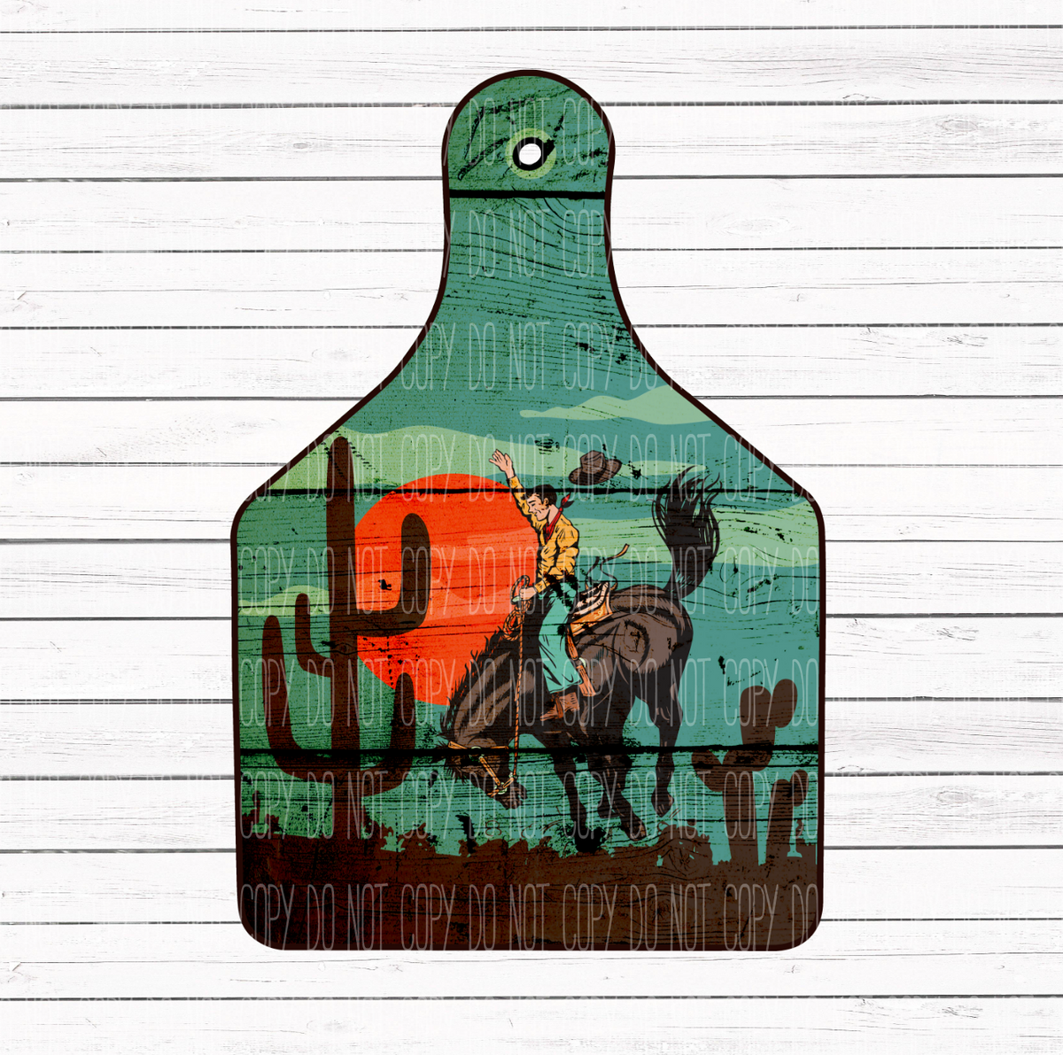 Cattle Tag- Rodeo Scene – Halleahwood