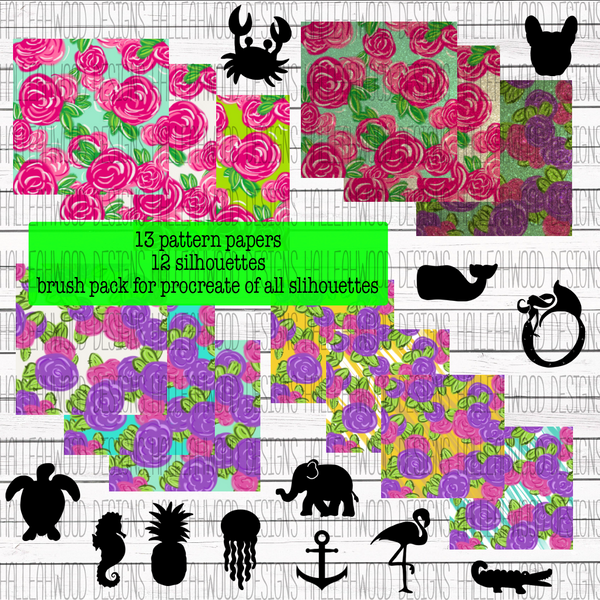 Floral PaperPack Set 1- BUNDLE