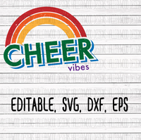 Cheer Vibes- Cheerleading- SVG- EDITABLE