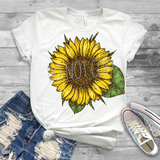 Sunflower Monogram and Leopard Sunflower