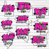 Graffiti States- ALL 50 STATES BUNDLE