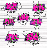 Graffiti States- ALL 50 STATES BUNDLE
