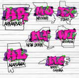 Graffiti States- ALL 50 STATES BUNDLE