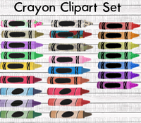 Crayon Clipart Set