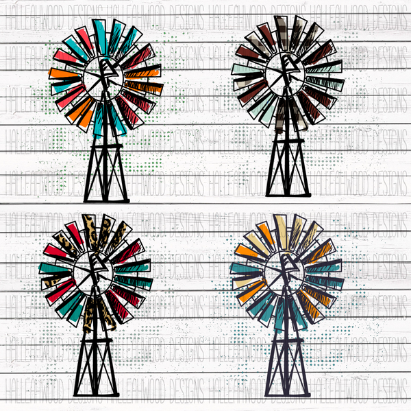 Colorful Windmills Bundle
