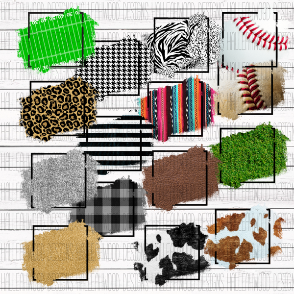 Pattern Backgrounds- Sports- Animal Print- Bundle