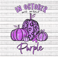 October we wear Purple- Pumpkins