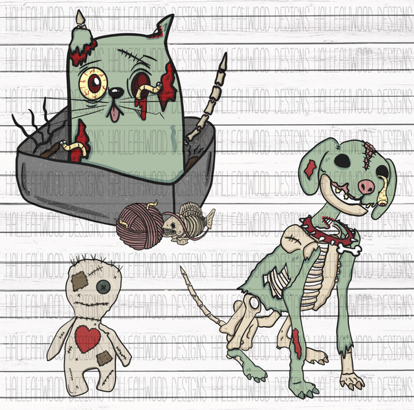 Dog and Cat Zombie- Pets