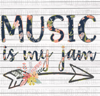 music is my Jam- Floral